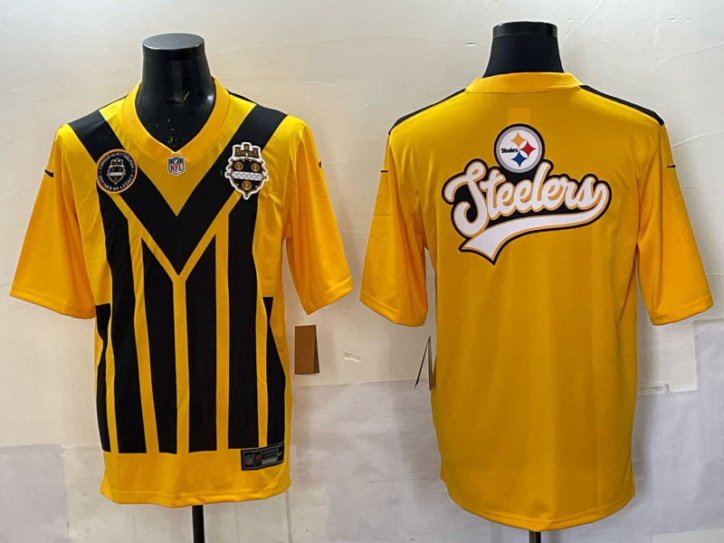 MenPittsburgh Steelers blank yellow Nike NFL  2025 Jersey 03->pittsburgh steelers->NFL Jersey